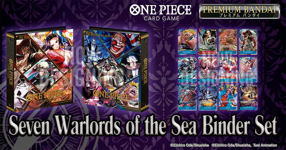 One Piece Card Game: 9-Pocket Binder Set Seven Warlords of the Sea Prolectables One Piece Card Game: 9-Pocket Binder Set Seven Warlords of the Sea Prolectables
