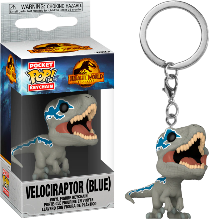 Jurassic World 3: Dominion - Velociraptor (Blue) Pocket Keychain – Prolectables