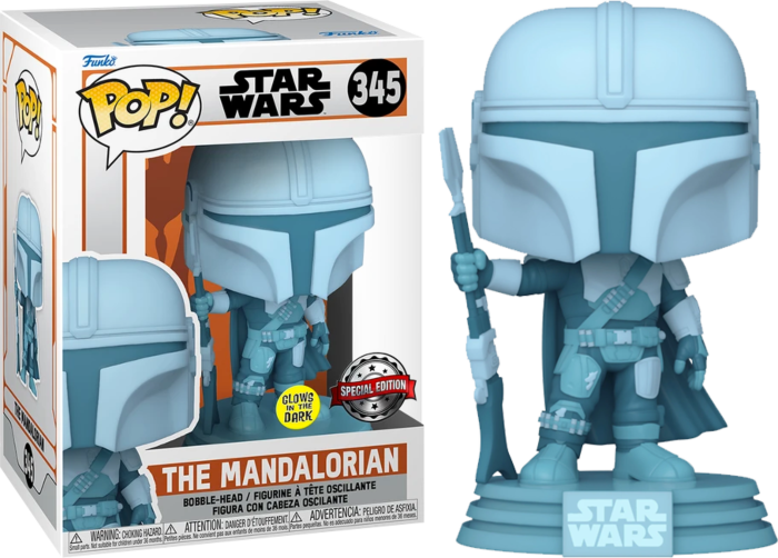 Star Wars The Mandalorian Mandalorian Hologram Glow Pop Vinyl