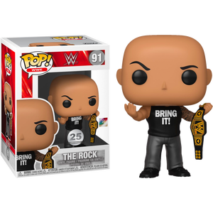 WWE - The Rock w/Championship Belt Metallic Pop! Vinyl
