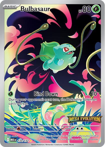 Bulbasaur - 133/132 (Mega Evolution Stamped) SEALED PROMO