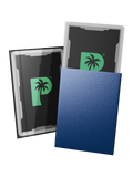 Palms Off Blackout Deck Sleeves (100) Navy (Clear Front)