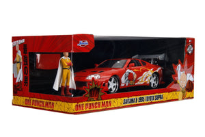 One Punch Man - Saitama with 1995 Toyota Supra V2 1:24 Scale Diecast Vehicle