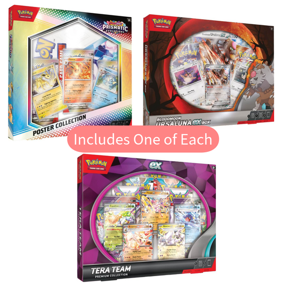 POKÉMON TCG Scarlet & Violet 8.5 Prismatic Evolutions Poster Collection BUNDLE