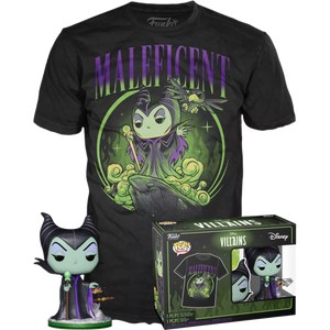 [US IMPORT] Disney Villains - Maleficent Diamond Glitter Pop! Vinyl Figure & T-Shirt Box Set