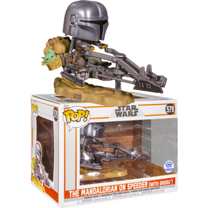 Star Wars: The Mandalorian - The Mandalorian on Speeder (with Grogu) Pop! Vinyl