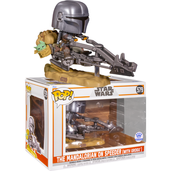 Star Wars: The Mandalorian - The Mandalorian on Speeder (with Grogu) Pop! Vinyl