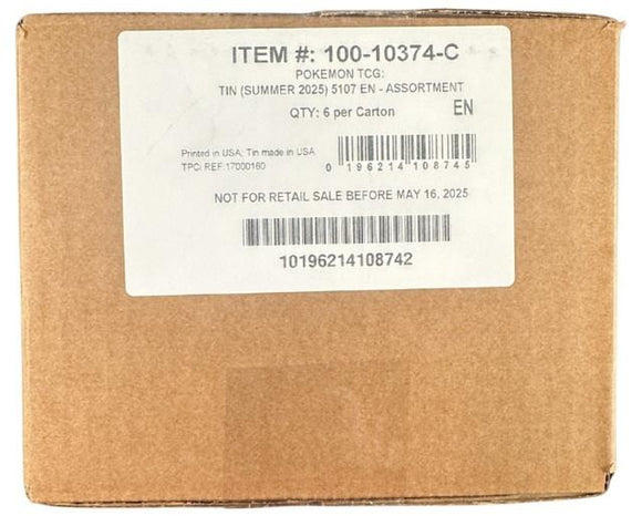Pokémon TCG - Slashing Legends Tin [SEALED CASE OF 6 TINS]