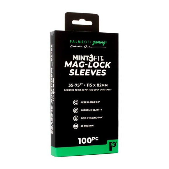 Prolectables - Palms Off Mint-Fit Mag-Lock Card Case Sleeves (35pt-75pt) – 100pc