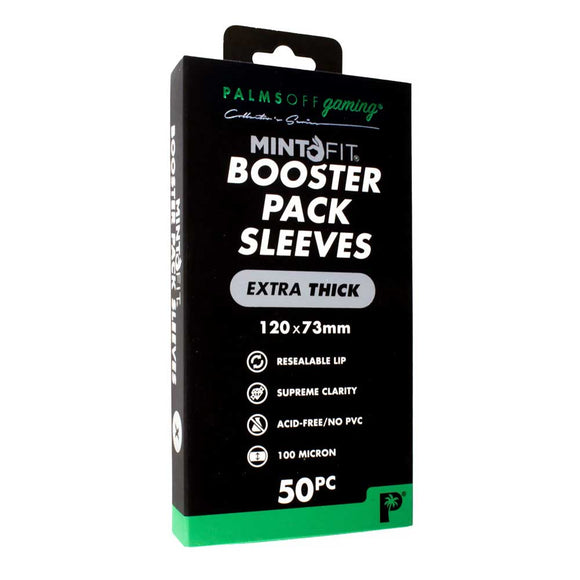 Prolectables - Palms Off Booster Pack Mint-Fit Sleeves – Extra Thick – 50pc