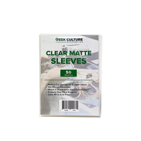 Prolectables - Geek Culture – Clear Matte Sleeves (50ct)