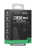 Prolectables - Palms Off Blackout Deck Sleeves (100) Black (Clear Front)
