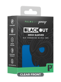 Prolectables - Palms Off Blackout Deck Sleeves (100) Blue (Clear Front)