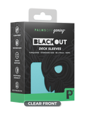 Prolectables - Palms Off Blackout Deck Sleeves (100) Turquoise (Clear Front)