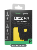 Prolectables - Palms Off Blackout Deck Sleeves (100) Yellow (Clear Front)