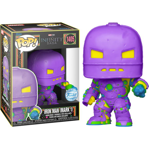 Prolectables - Marvel Comics - Iron Man MkI (Infinity Saga) Black Light Pop! Vinyl