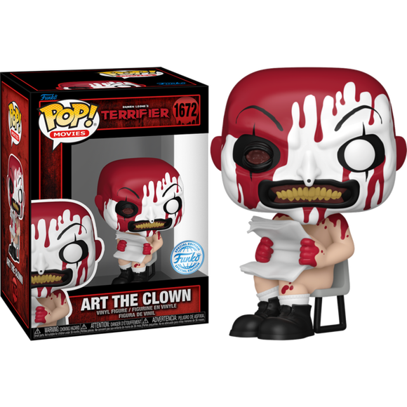 Prolectables - Terrifier - Art the Clown Sitting (Bloody) Pop! Vinyl
