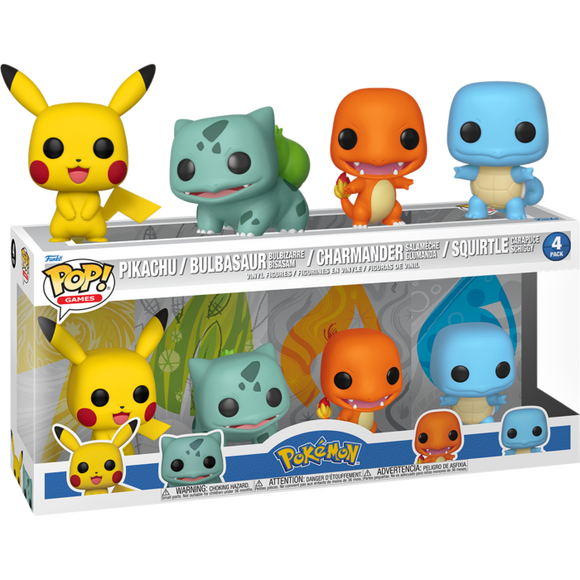 Prolectables - Pokemon - Starters Pop! Vinyl 4-Pack