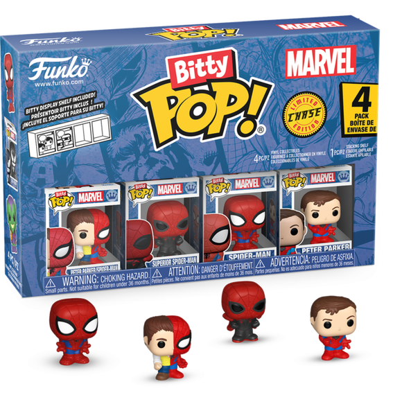 Prolectables - Spider-Man - Peter Parker Split Bitty Pop! 4-Pack