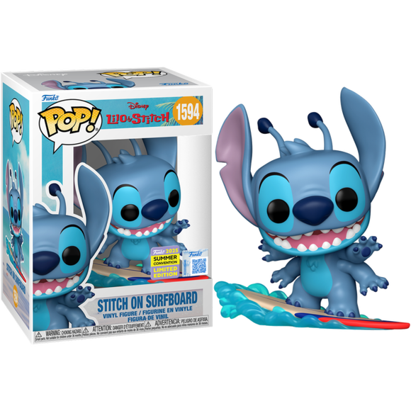 Prolectables - Lilo & Stitch - Stitch on Surfboard SDCC 2025 Exclusive Pop! Vinyl