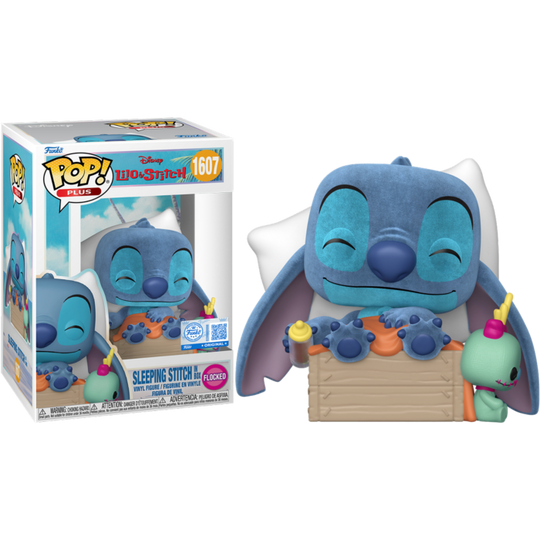 Funko Pop! Sleeping Stitch In Box – Edición Original 1607 Con Protector De Plástico, Flocado
