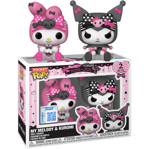 Prolectables - Sanrio - My Melody & Kuromi (Kuromi 20th Anniversary) Pocket Pop! 2-Pack