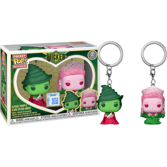 Prolectables - Wicked (2024) - Glina & Elphaba (Ombre) Pop! Keychain 2-Pack