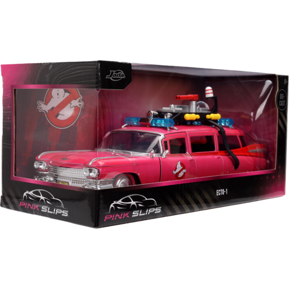 Prolectables - Pink Slips - Ghostbusters Ecto-1 (Pink) 1:24 Scale Diecast Vehicle