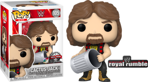 Prolectables - WWE - Cactus Jack w/Trash Can Pop! Vinyl with Pin