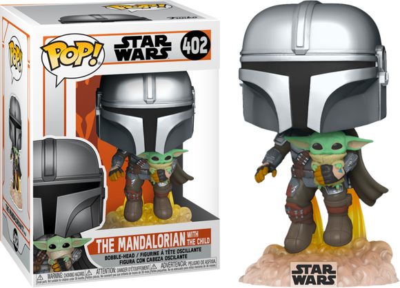 Prolectables - Star Wars: The Mandalorian - Mandalorian with the Child Jetpack Flying Pop! Vinyl