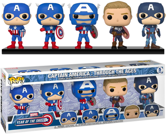 Prolectables - Captain America - Through the Ages Year of the Shield Pop! Vinyl 5-Pack