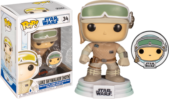 Prolectables - Star Wars: Across the Galaxy - Luke Skywalker Hoth Pop! Vinyl with Pin