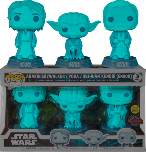 Prolectables - Star Wars - Across the Galaxy: Force Ghost Glow Pop! 3-pack