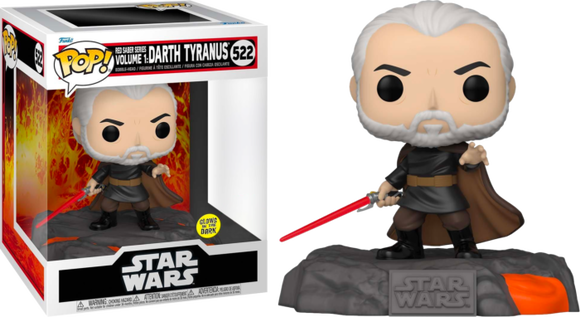 Prolectables - Star Wars - Red Saber Series: Darth Tyranus Glow Pop! Deluxe
