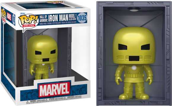 Prolectables - Marvel Comics - Hall of Armor: Iron Man Model 1 Golden Armor Metallic Pop! Deluxe