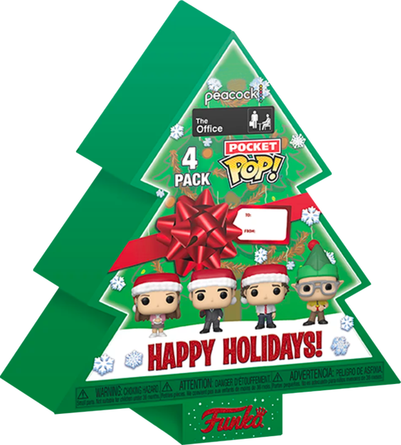 Prolectables - The Office - Holiday Tree Box Pocket Pop! Vinyl 4-Pack