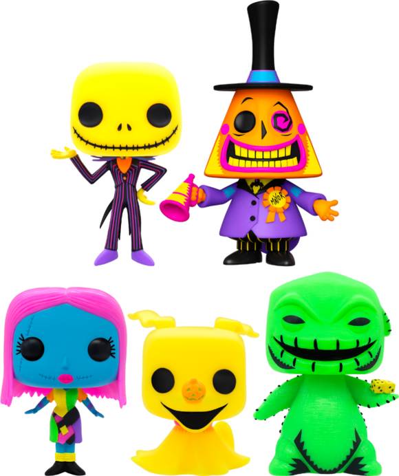 Prolectables - The Nightmare Before Christmas - Black Light Pop! 5-Pack