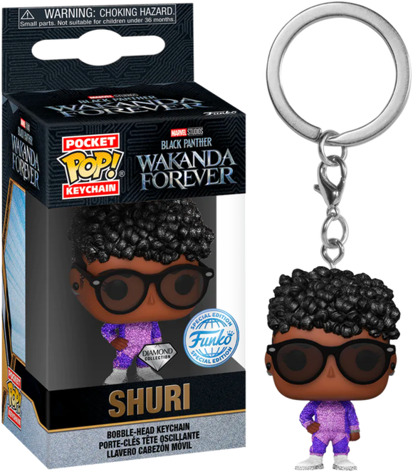 Prolectables - Black Panther 2: Wakanda Forever - Shuri with Sunglasses Glitter Pop! Keychain
