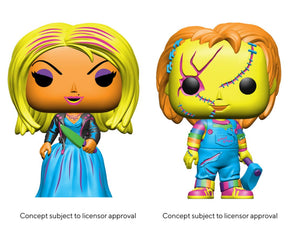 Prolectables - Child's Play 4: Bride of Chucky - Chucky & Tiffany Black Light Pop! 2-Pack