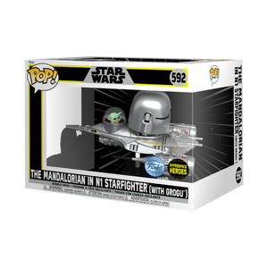 Prolectables - Star Wars - The Mandalorian and Grogu in N1 Starfighter Pop! Ride