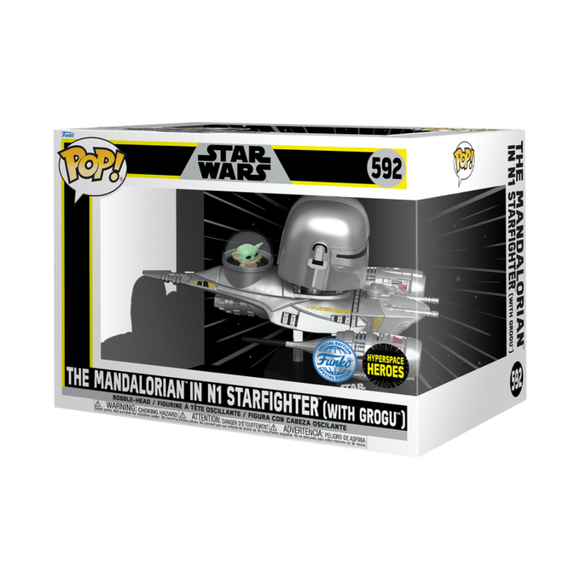 Prolectables - Star Wars - The Mandalorian and Grogu in N1 Starfighter Pop! Ride