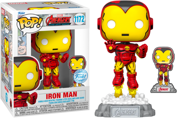 Prolectables - Marvel Comics - Iron Man Avengers 60th Pop! Vinyl with Pin
