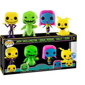 Prolectables - The Nightmare Before Christmas - Blacklight US Exclusive Pop! Vinyl 4-Pack