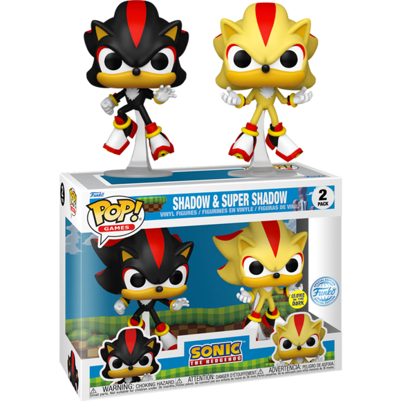 Prolectables - Sonic - Shadow & Super Shadow Glow Pop! Vinyl 2-Pack