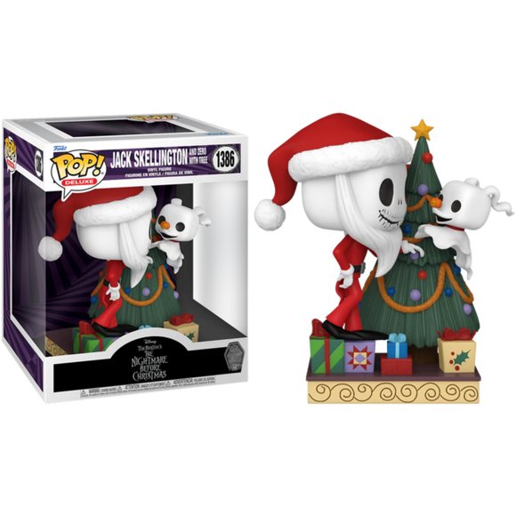 Prolectables - The Nightmare Before Christmas 30th Anniversary - Jack & Zero with Christmas Tree Pop! Deluxe