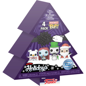 Prolectables - Nightmare Before Christmas - Tree Holiday Pocket Pop! 4-Pack Box Set