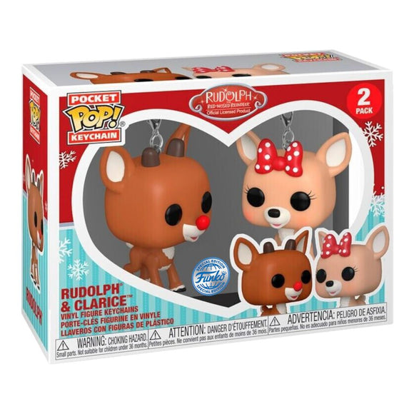 Prolectables - Rudolph - Rudolph & Clarice US Exclusive Pop! Keychain 2-Pack