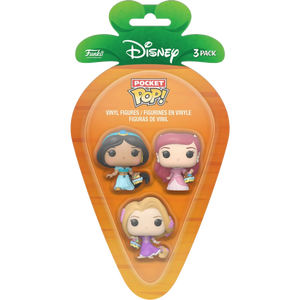 Prolectables - Disney - Rapunzel, Ariel, Jasmine Carrot Pocket Pop! 3-Pack