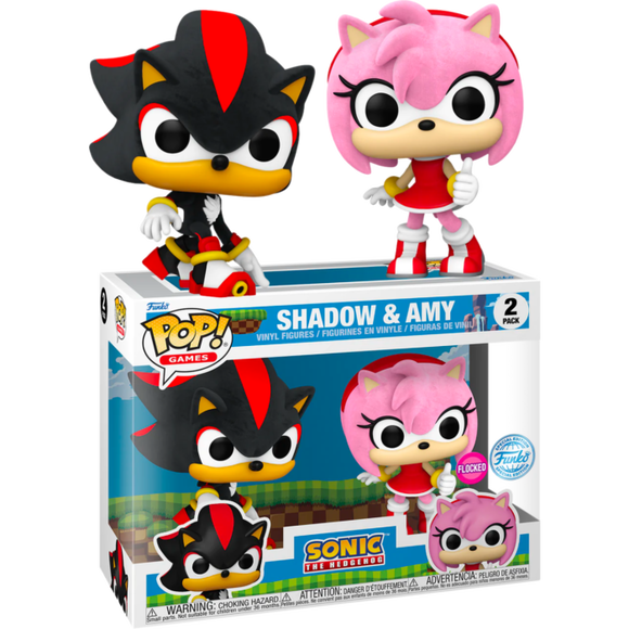 Prolectables - Sonic - Shadow & Amy Rose Flocked Pop! 2-Pack