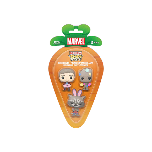 Prolectables - Guardians of the Galaxy - Star-Lord, Groot, & Rocket Carrot Pocket Pop! 3-Pack